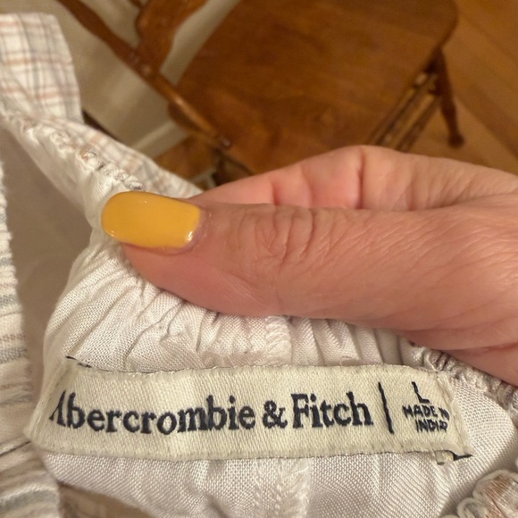 Abercrombie & Fitch Plaid Dress in Cream and Brown - Picture 4 of 4